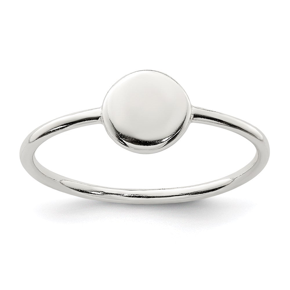 Sterlingsilber Poliert Kreis Ring