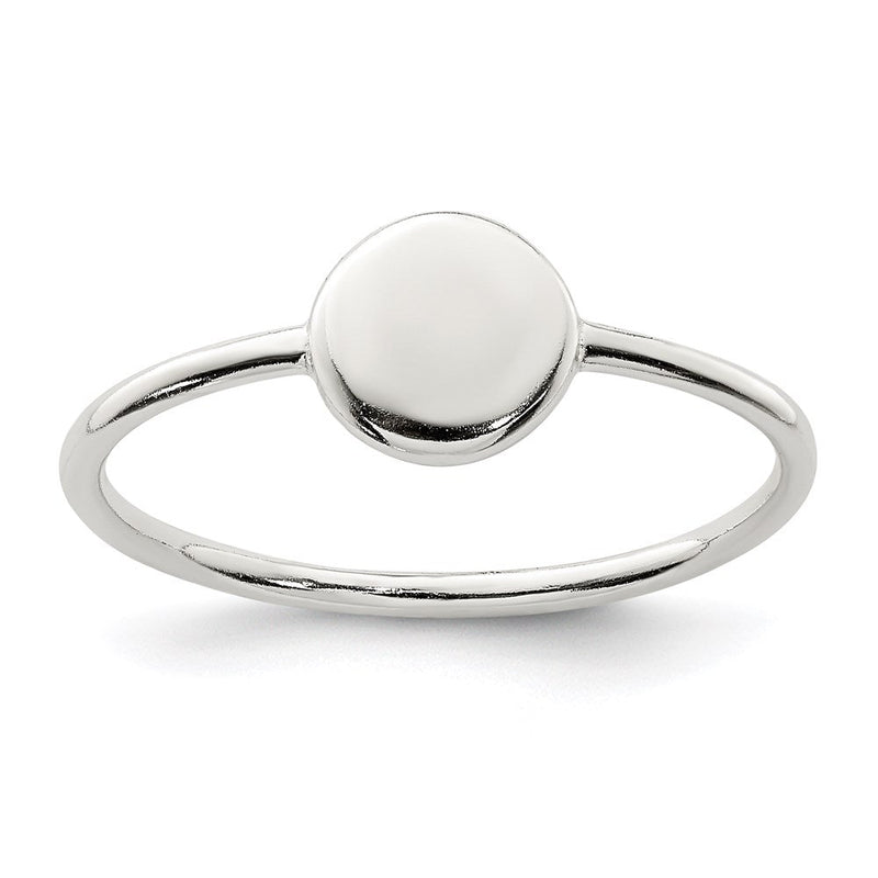 Sterlingsilber Poliert Kreis Ring