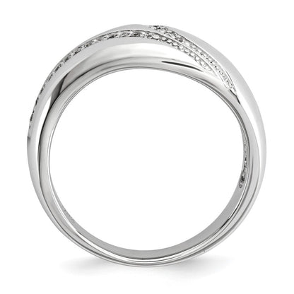 Sterlingsilber Poliert Zirkonia Kuppel Ring