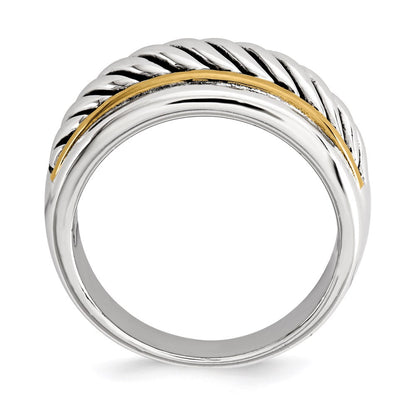 Sterlingsilber Goldfarben Antikisiert Ring