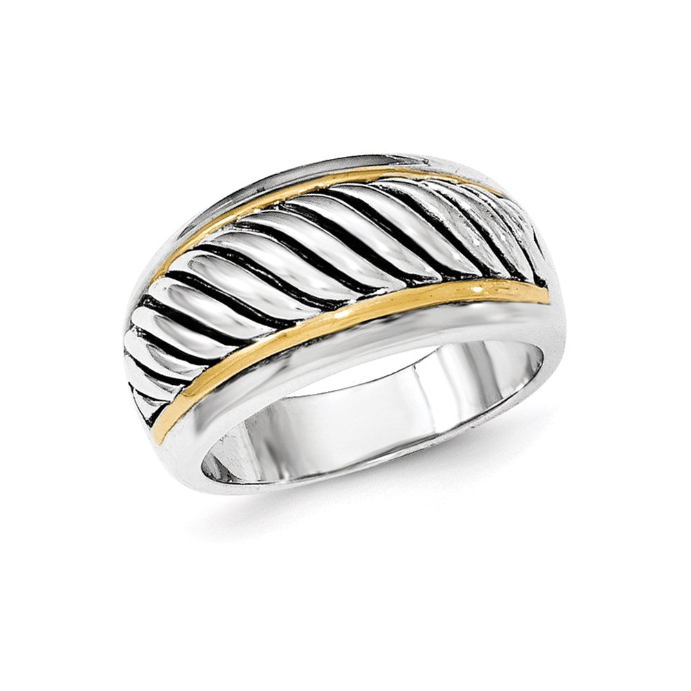 Sterlingsilber Goldfarben Antikisiert Ring