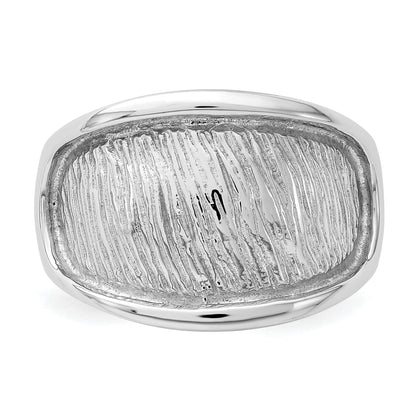 Sterlingsilber Rhodiniert Strukturiert und Poliert Ring