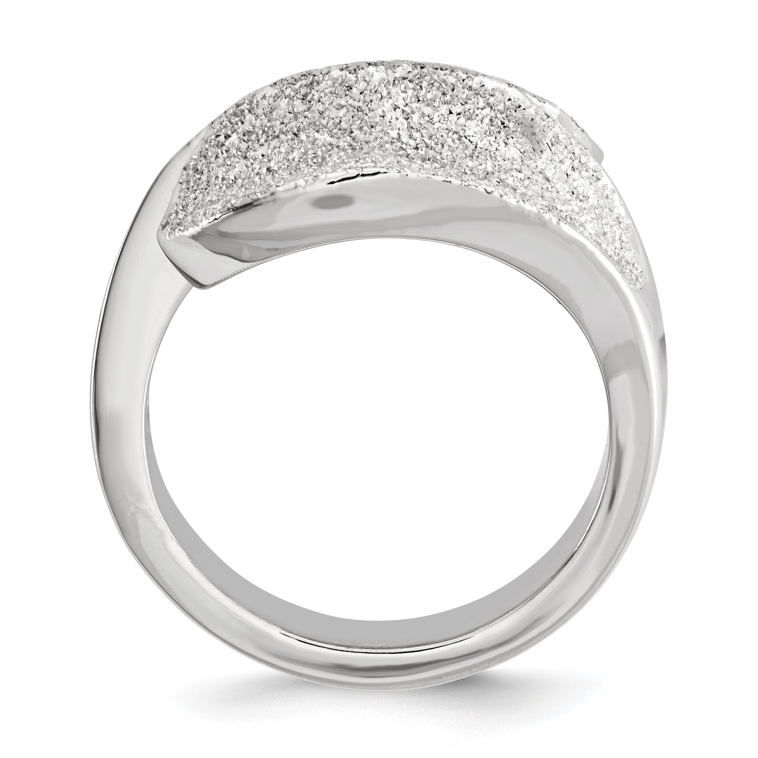 Sterlingsilber Rhodiniert Lasergeschnitten Fantasie Ring