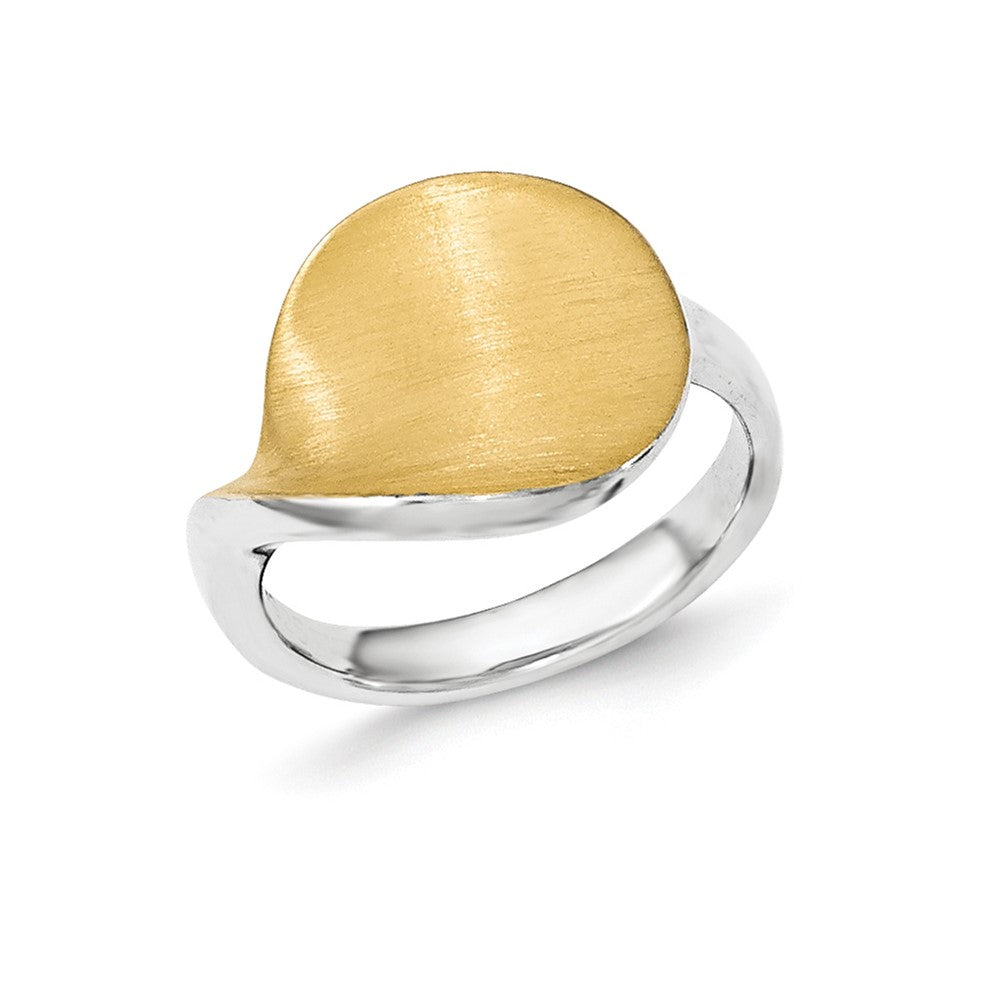 Vergoldet Sterlingsilber Poliert & Satiniert Ring