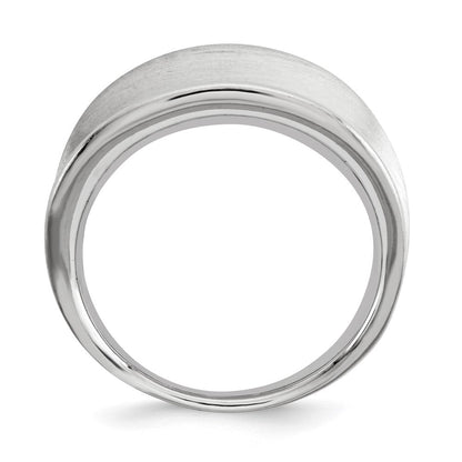 Sterlingsilber Poliert & Satiniert Groove Ring