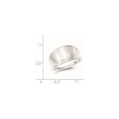 Sterlingsilber Poliert & Satiniert Groove Ring