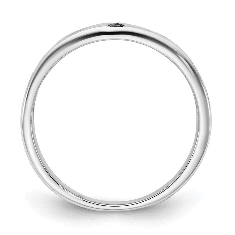 Sterlingsilber Schwarz & Weiß Zirkonia Ring