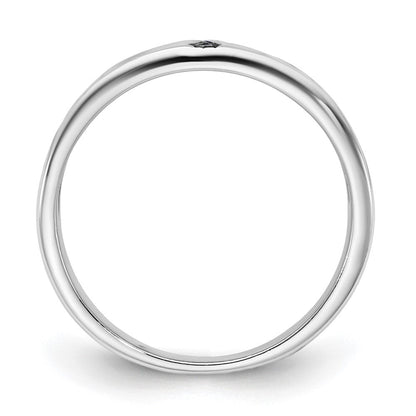 Sterlingsilber Schwarz & Weiß Zirkonia Ring