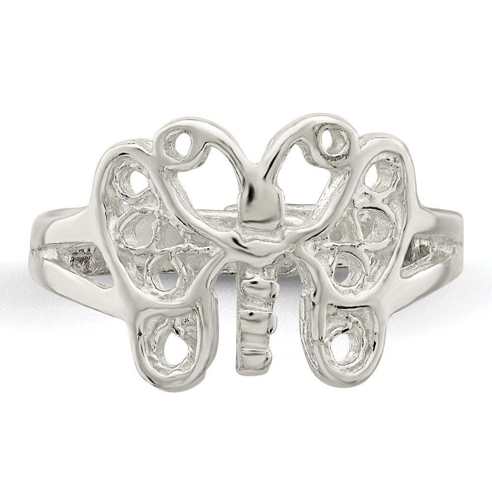 Sterlingsilber Schmetterling Zehenring
