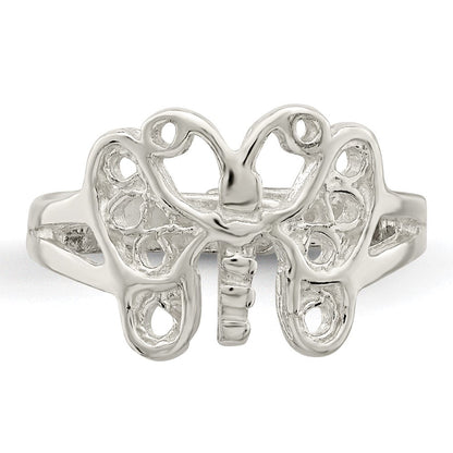 Sterlingsilber Schmetterling Zehenring