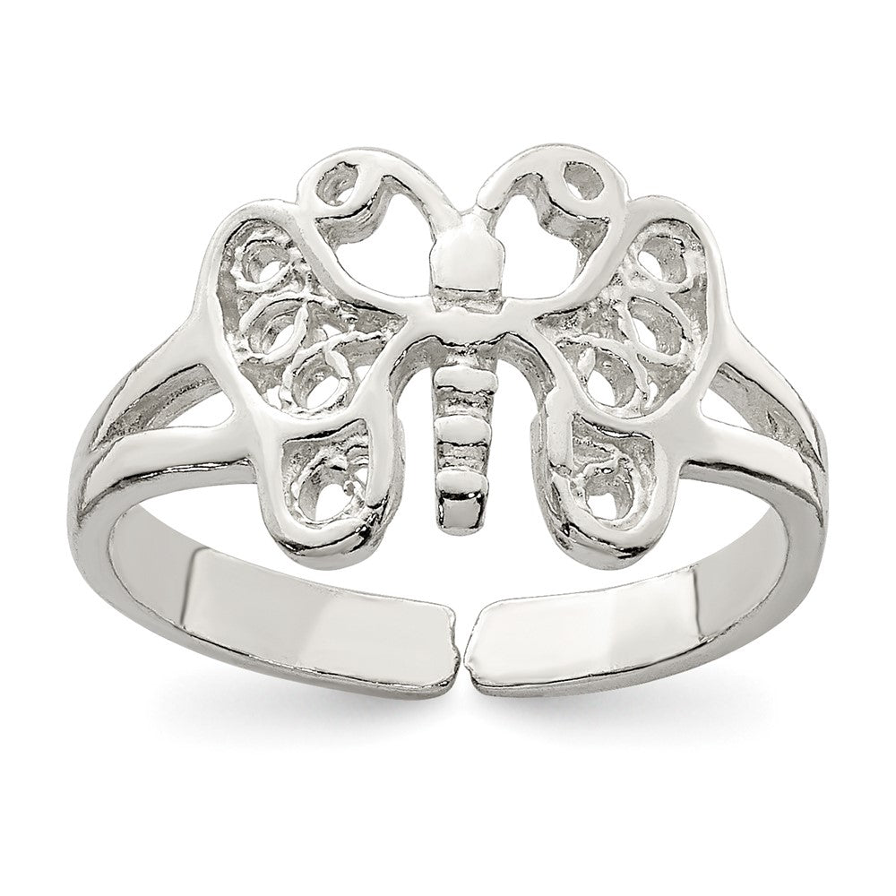 Sterlingsilber Schmetterling Zehenring