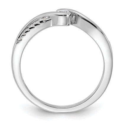 Sterlingsilber Rhodiniert & Zirkonia Ring