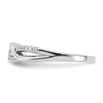Sterlingsilber Rhodiniert & Zirkonia Ring