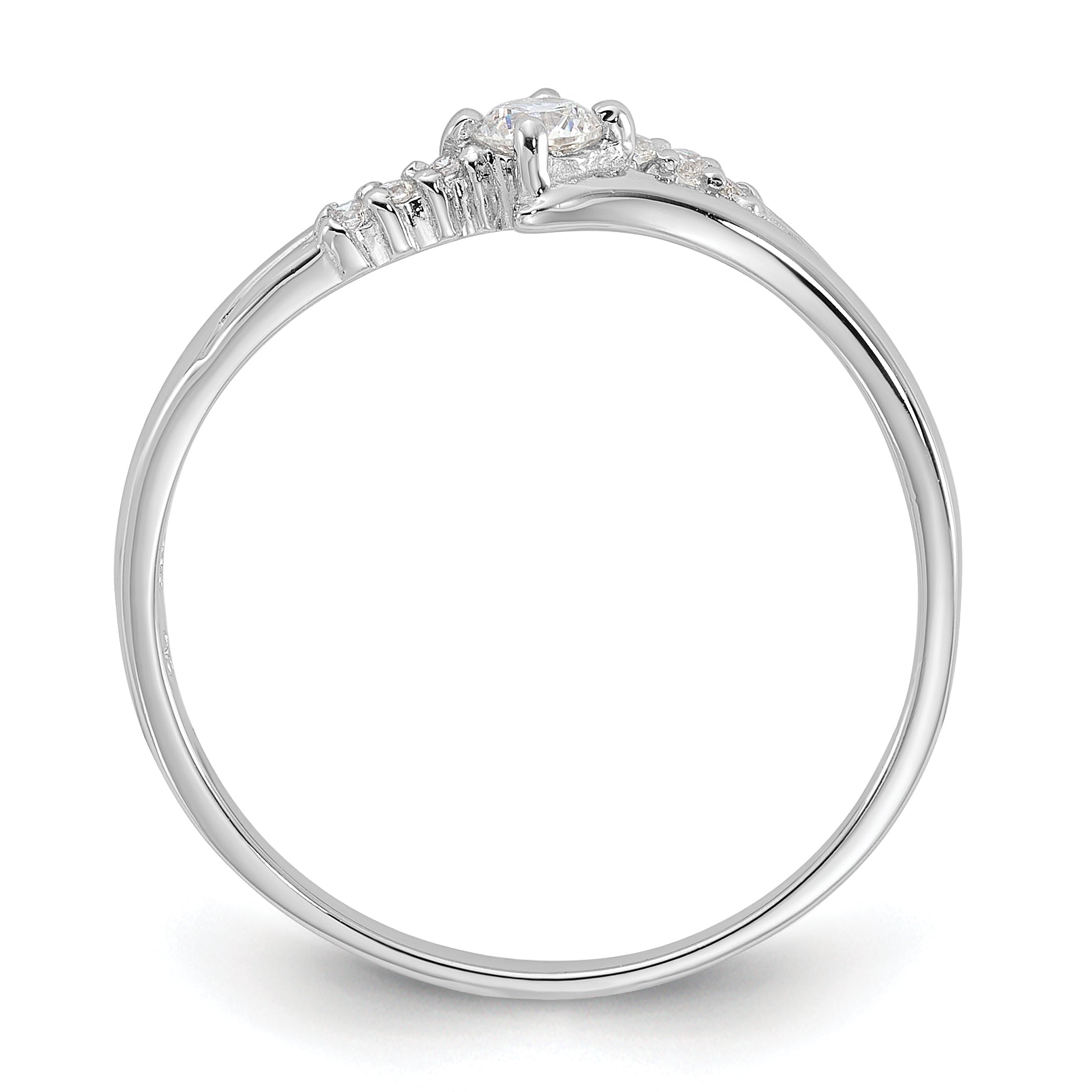 Sterlingsilber Rhodiniert und Zirkonia Ring