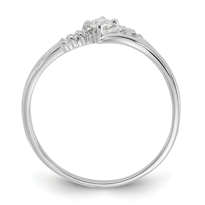 Sterlingsilber Rhodiniert und Zirkonia Ring