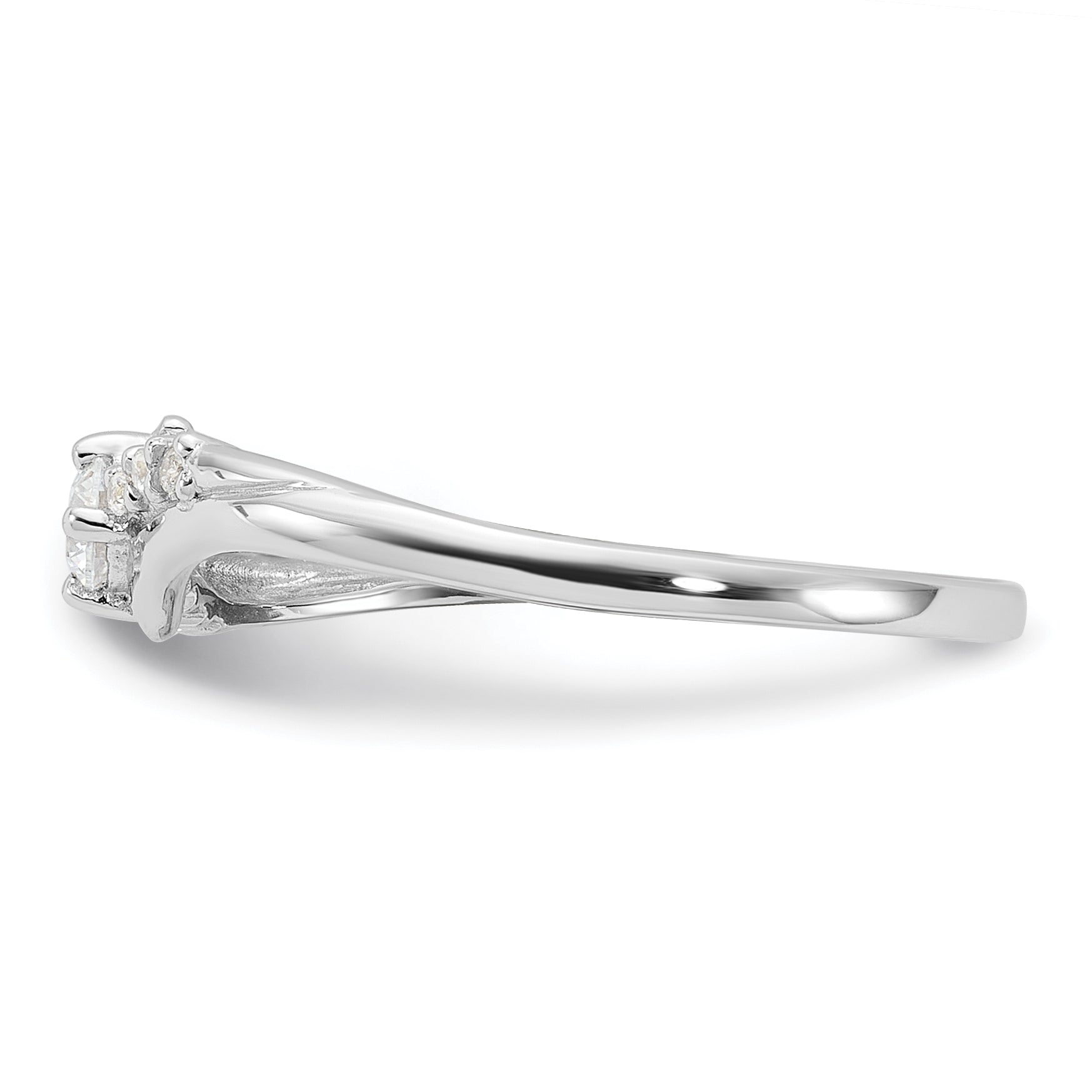 Sterlingsilber Rhodiniert und Zirkonia Ring