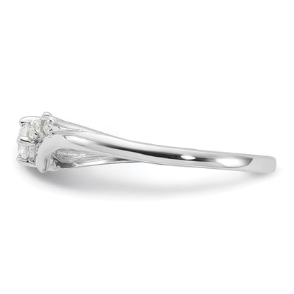 Sterlingsilber Rhodiniert und Zirkonia Ring