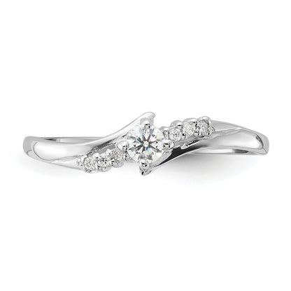 Sterlingsilber Rhodiniert und Zirkonia Ring
