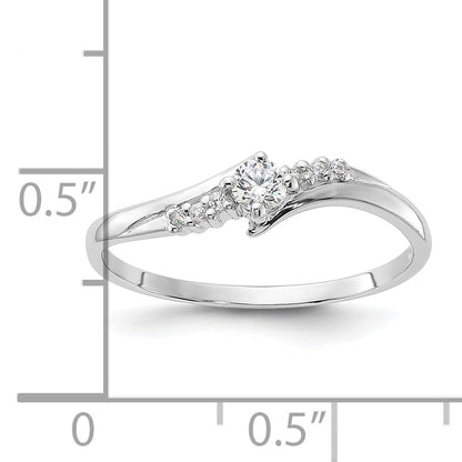Sterlingsilber Rhodiniert und Zirkonia Ring