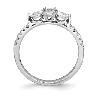 Sterlingsilber Rein Feuer Zirkonia Ring (size 7 Nur)
