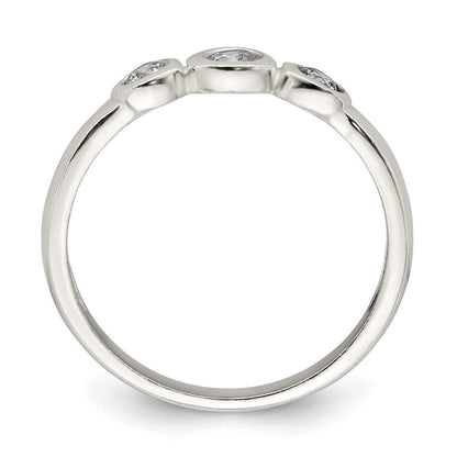 Sterlingsilber Poliert Zirkonia Ring