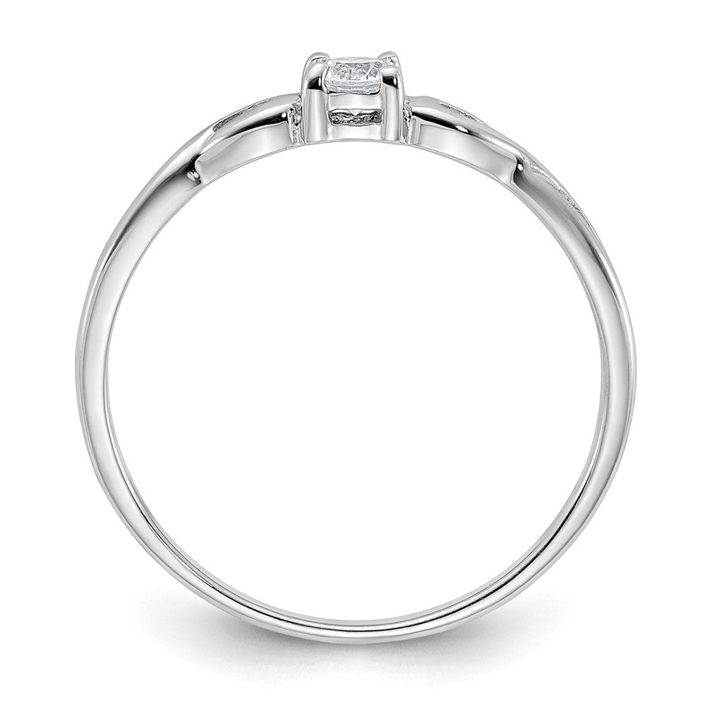 Sterlingsilber Rhodiniert und Zirkonia Ring