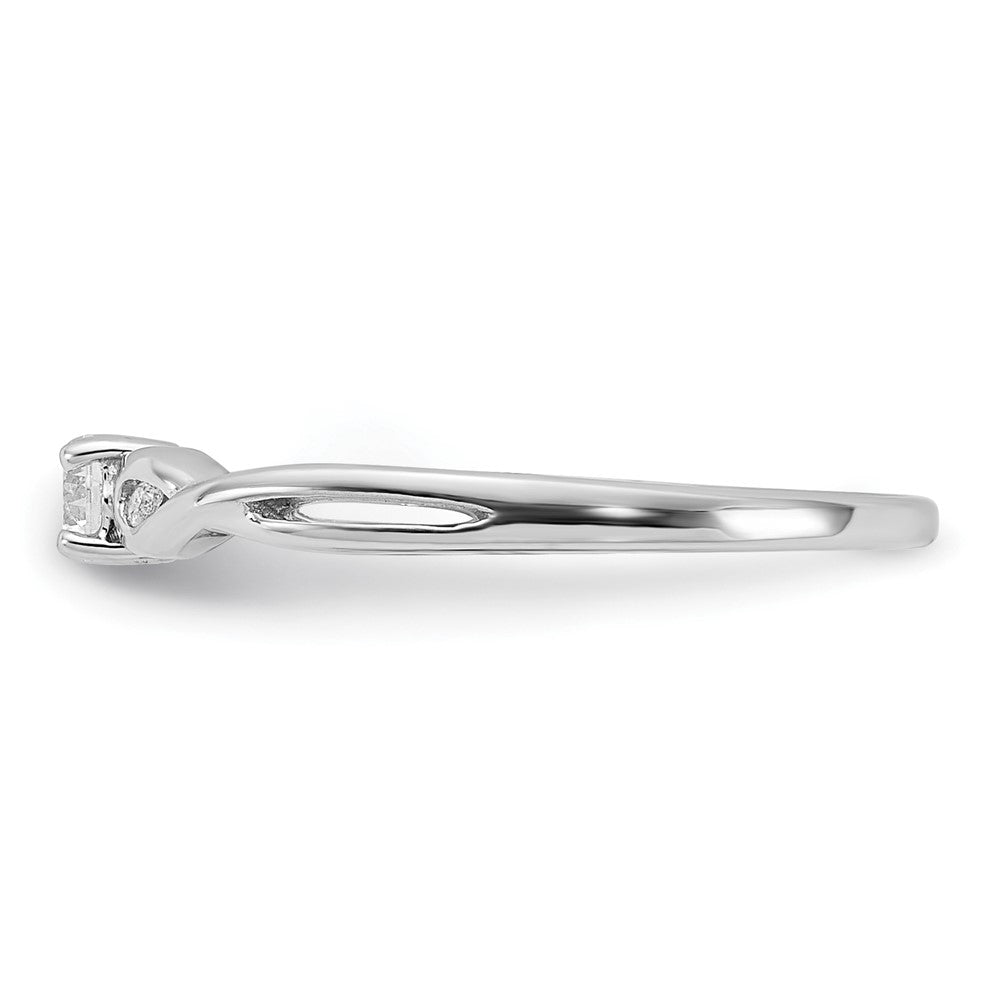 Sterlingsilber Rhodiniert und Zirkonia Ring