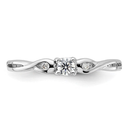 Sterlingsilber Rhodiniert und Zirkonia Ring