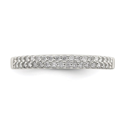 Sterlingsilber Zirkonia Ring (size 8 Nur)