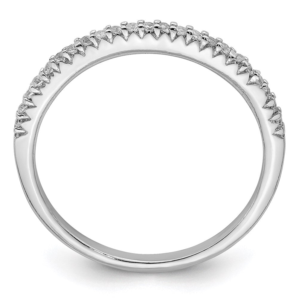 Sterlingsilber Rhodiniert Poliert Zirkonia Ring