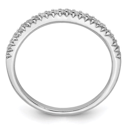 Sterlingsilber Rhodiniert Poliert Zirkonia Ring