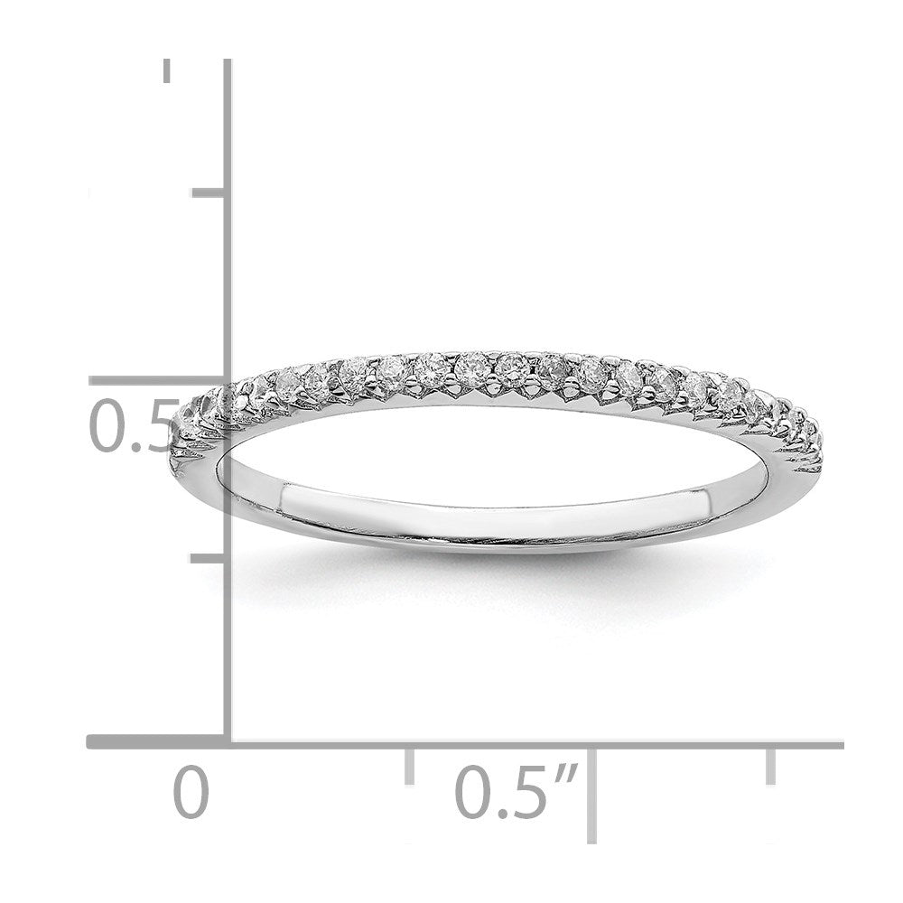 Sterlingsilber Rhodiniert Poliert Zirkonia Ring