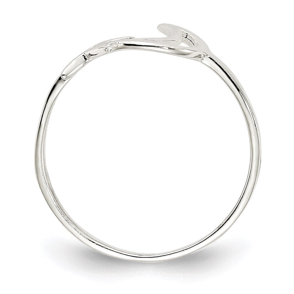 Sterlingsilber Poliert Stern & Mond Ring