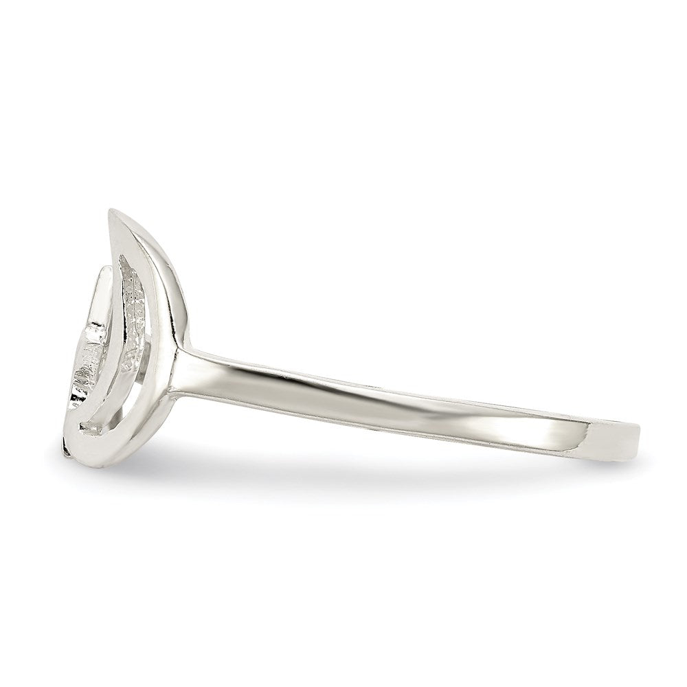 Sterlingsilber Poliert Stern & Mond Ring