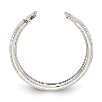 Sterlingsilber Poliert Halb Mond und Stern Verstellbar Ring