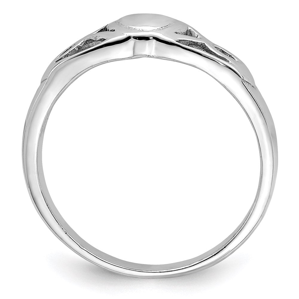 Sterlingsilber Rhodiniert Poliert Keltisch Ring