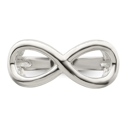 Sterlingsilber Poliert Unendlichkeit Ring