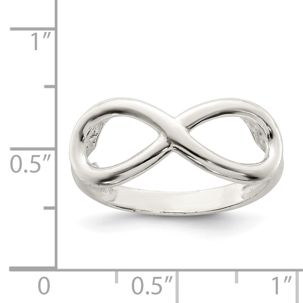 Sterlingsilber Poliert Unendlichkeit Ring