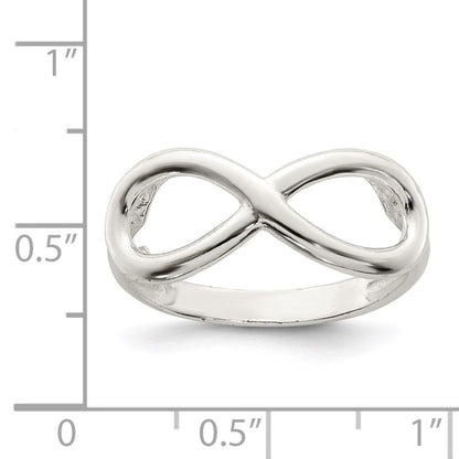 Sterlingsilber Poliert Unendlichkeit Ring