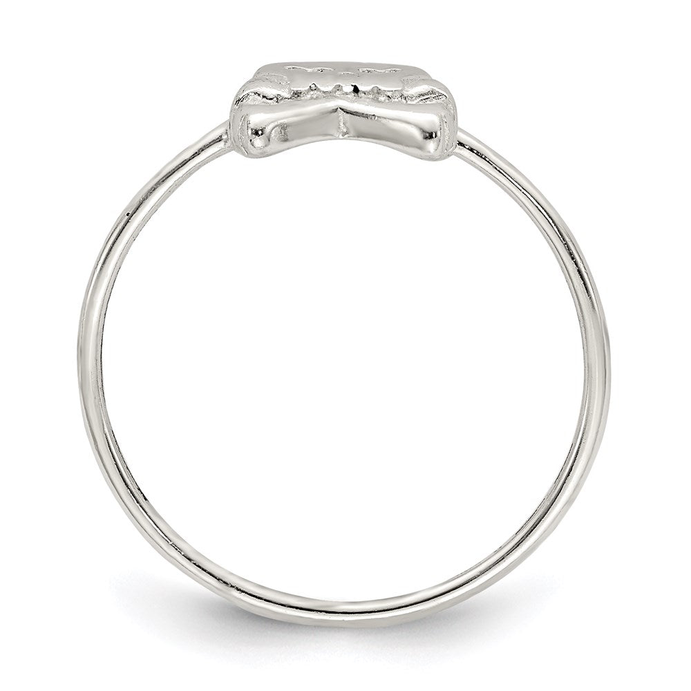 Sterlingsilber Poliert Totenkopf & Crossbones Ring