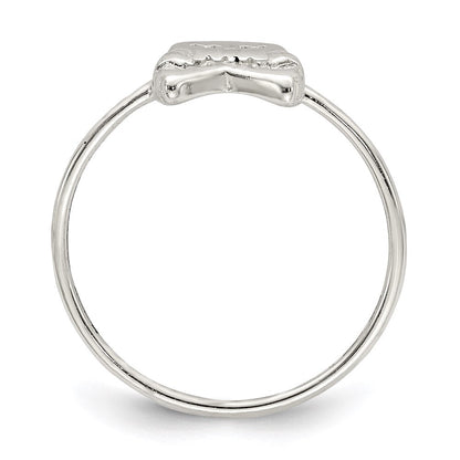 Sterlingsilber Poliert Totenkopf & Crossbones Ring