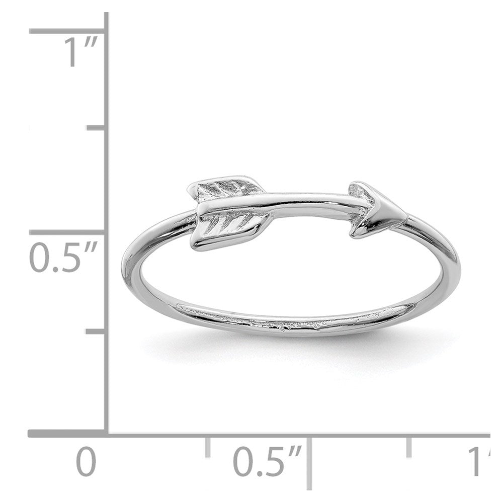 Sterlingsilber Rhodiniert Poliert Pfeil Ring