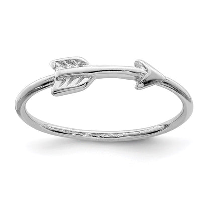 Sterlingsilber Rhodiniert Poliert Pfeil Ring