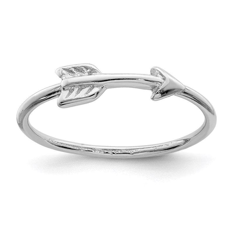 Sterlingsilber Rhodiniert Poliert Pfeil Ring