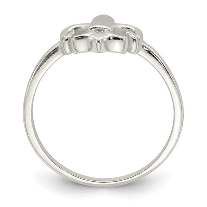 Sterlingsilber Poliert Fleur De Lis Ring