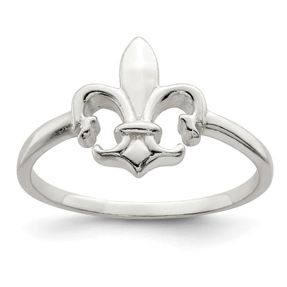 Sterlingsilber Poliert Fleur De Lis Ring