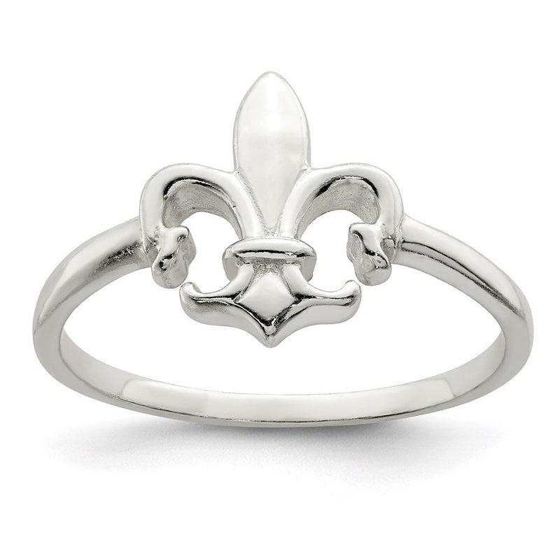 Sterlingsilber Poliert Fleur De Lis Ring