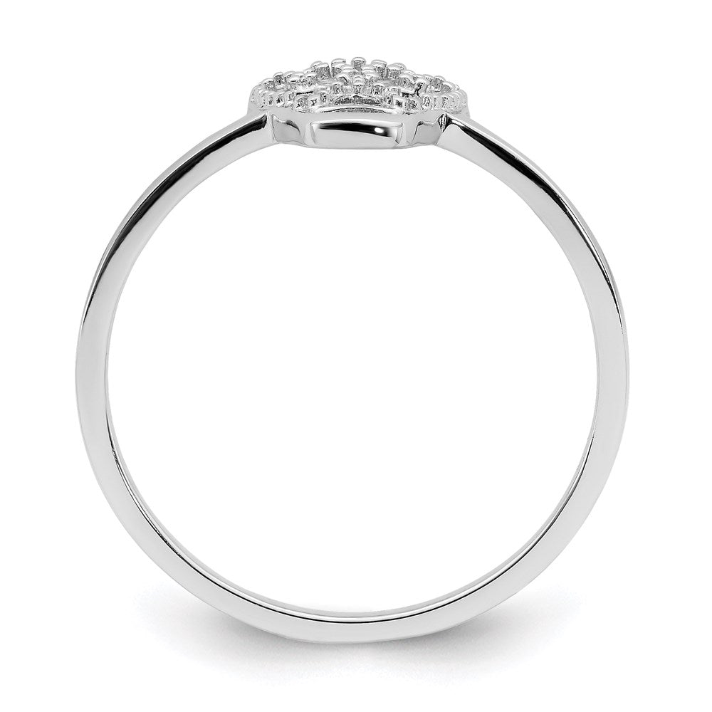 Sterlingsilber Rhodiniert Zirkonia Totenkopf Ring