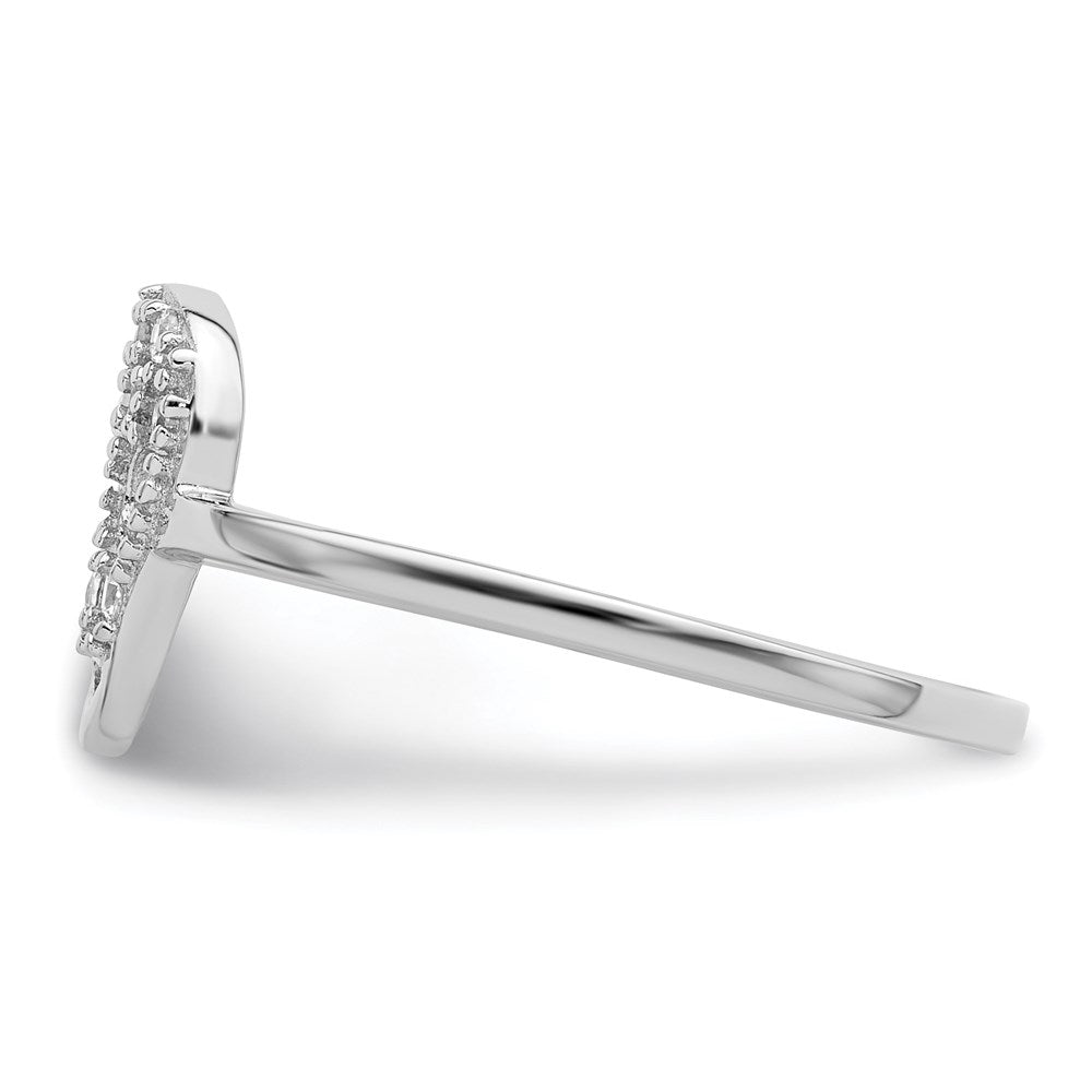 Sterlingsilber Rhodiniert Zirkonia Totenkopf Ring