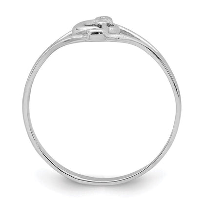 Sterlingsilber Rhodiniert Poliert Musik Note Ring